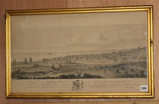 Wallis after Lambert, lithograph, Perspective View of Brighthelmston, 34 x 61cm